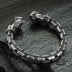 Men's Fine Silver Link Pattern Fists Cuff Bracelet