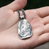 Men's Fine Silver Six True Words Mantra Necklace