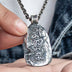 Men's Fine Silver Six True Words Mantra Necklace