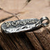 Men's Fine Silver Six True Words Mantra Necklace