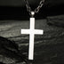 Men's Fine Silver Skull Cross Necklace