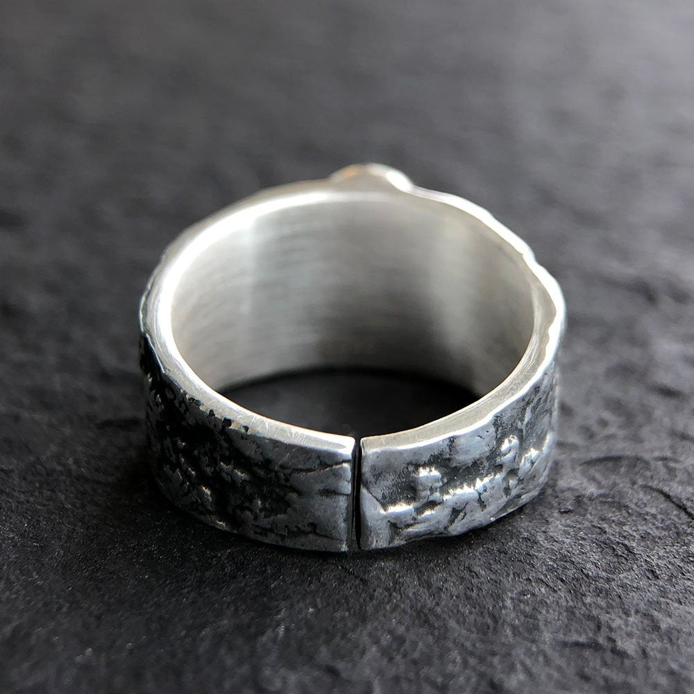 Men's Fine Silver Skull and Crossbones Ring