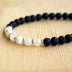 Men's Shell and Lava Stone Beaded Bracelet with Sterling Silver Charms and Claps 6.5"-8.5"