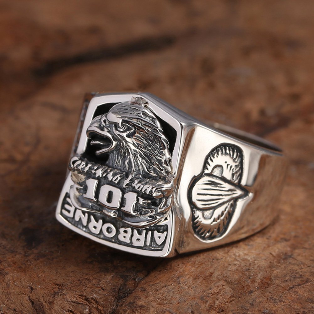 Men's Sterling Silver Airborne Ring