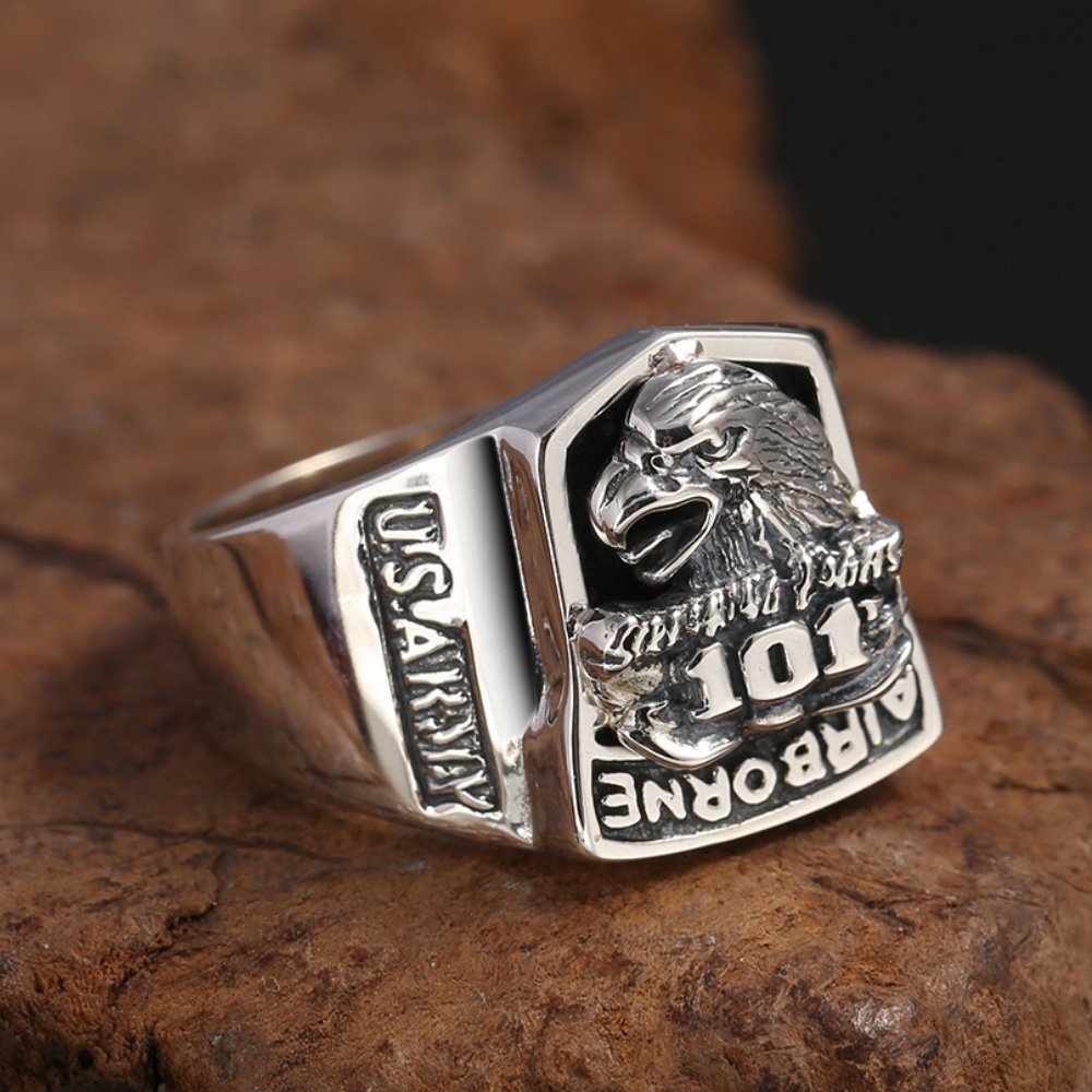 Men's Sterling Silver Airborne Ring