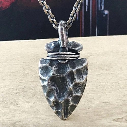 Men's Sterling Silver Ancient Spearhead Necklace