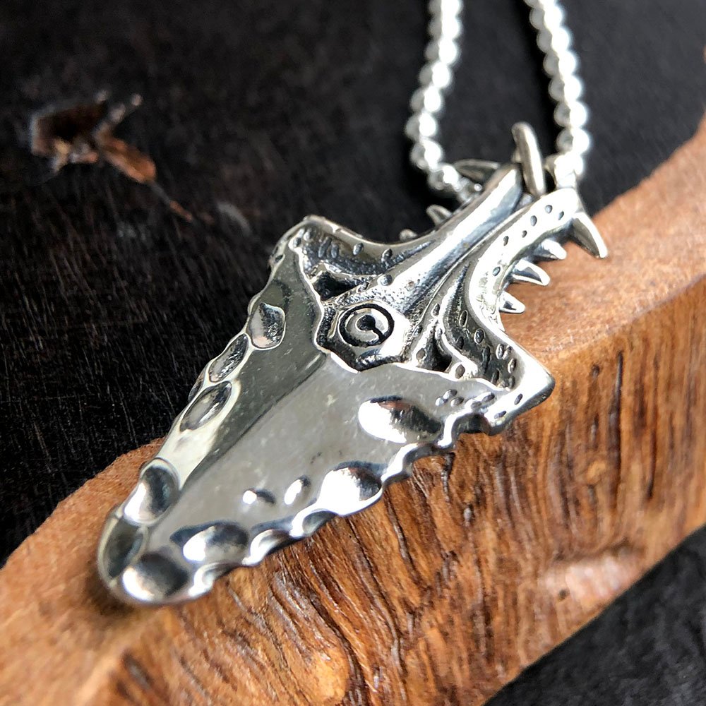 Men's Sterling Silver Ancient Spearhead Necklace