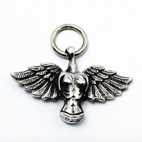 Men's Sterling Silver Angel Necklace