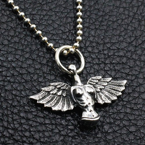 Men's Sterling Silver Angel Necklace