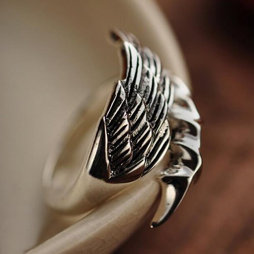 Men's Sterling Silver Angel's Wing Wrap Ring