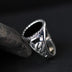 Men's Sterling Silver Black Agate Signet Ring