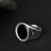 Men's Sterling Silver Black Agate Signet Ring