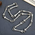 Men's Sterling Silver Bone Link Chain 22"-26"