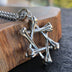 Men's Sterling Silver Bone Star of David Necklace