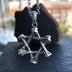 Men's Sterling Silver Bone Star of David Necklace