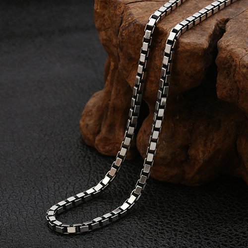 3.5mm Men's Sterling Silver Box Chain 20”-30”