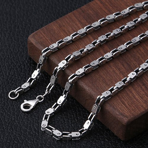 Men's Sterling Silver Box Link Chain