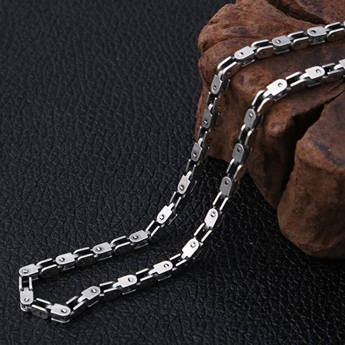 Men's Sterling Silver Box Link Chain 20”-26”