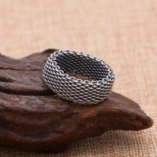 Men's Sterling Silver Braided Ring