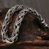 Men's Sterling Silver Braided Rope Chain Bracelet