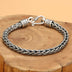 Men's Sterling Silver Braided Rope Chain Bracelet