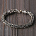 Men's Sterling Silver Braided Rope Chain Bracelet
