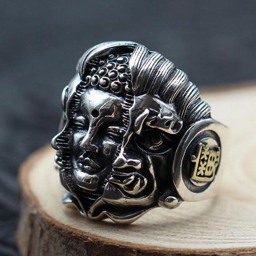 Men's Sterling Silver Breaking the Demon Ring