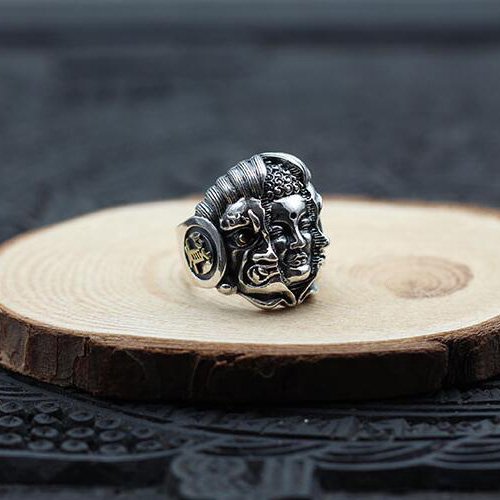 Men's Sterling Silver Breaking the Demon Ring