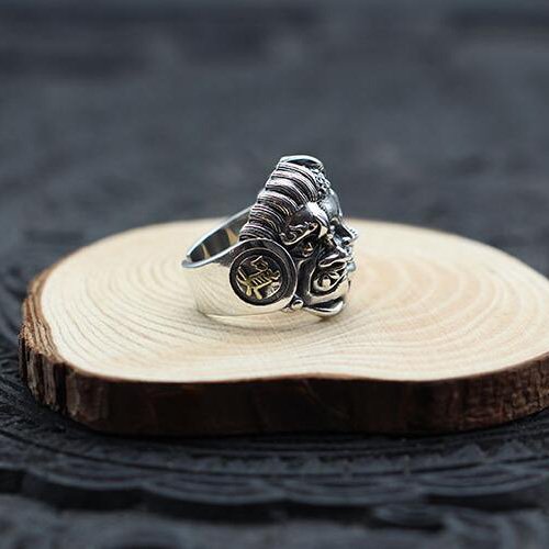 Men's Sterling Silver Breaking the Demon Ring