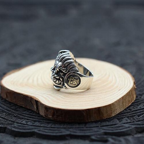 Men's Sterling Silver Breaking the Demon Ring