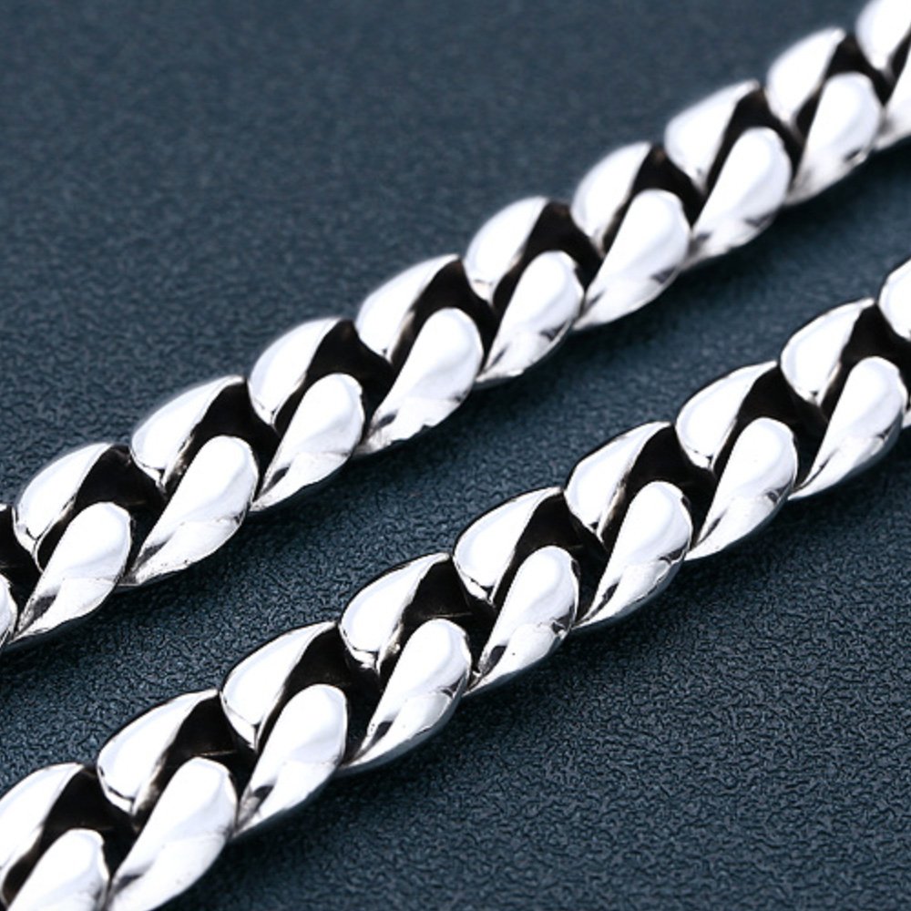 12 mm Men's Sterling Silver Chunky Cuban Chain 20"-26”