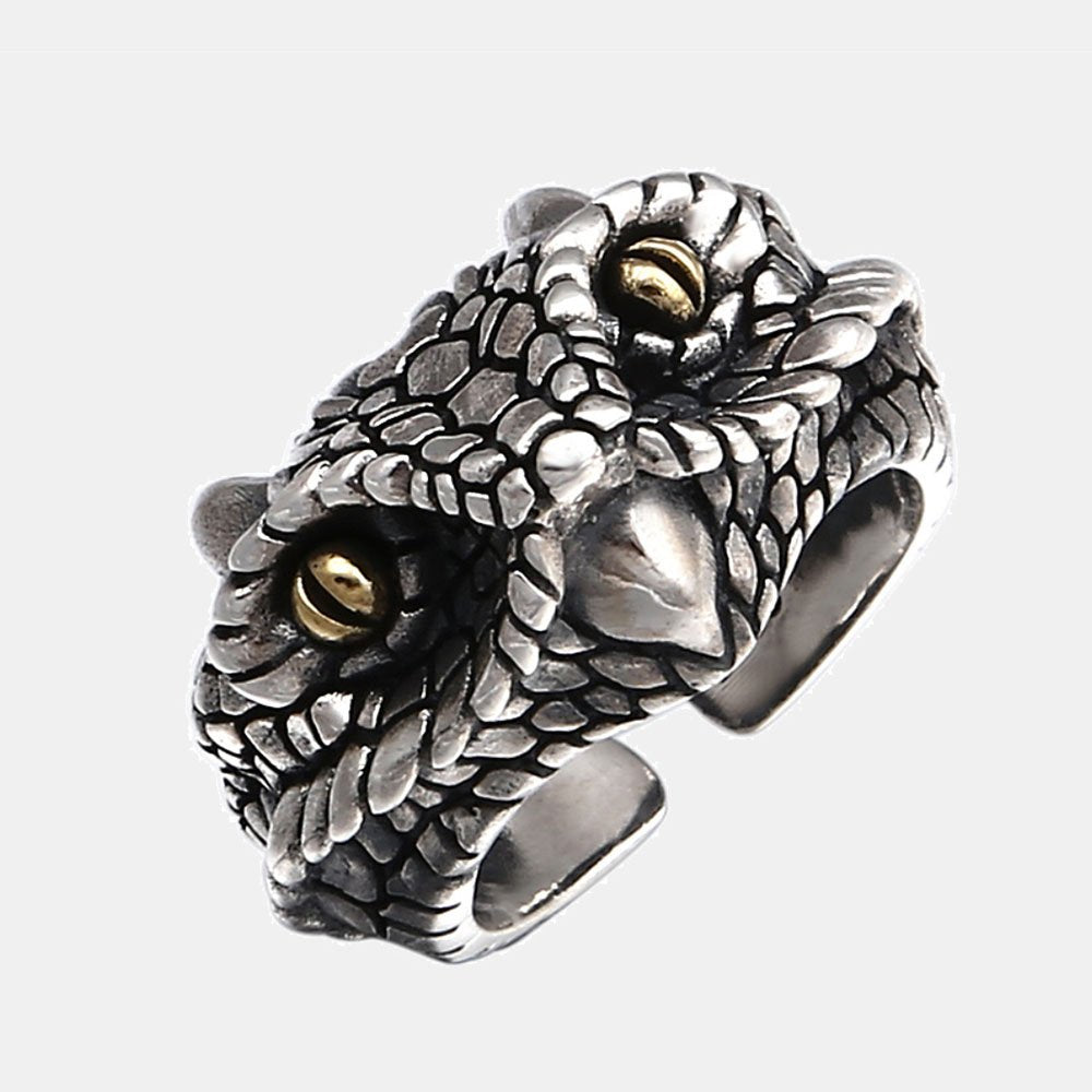 Men's Sterling Silver Cobra Wrap Ring