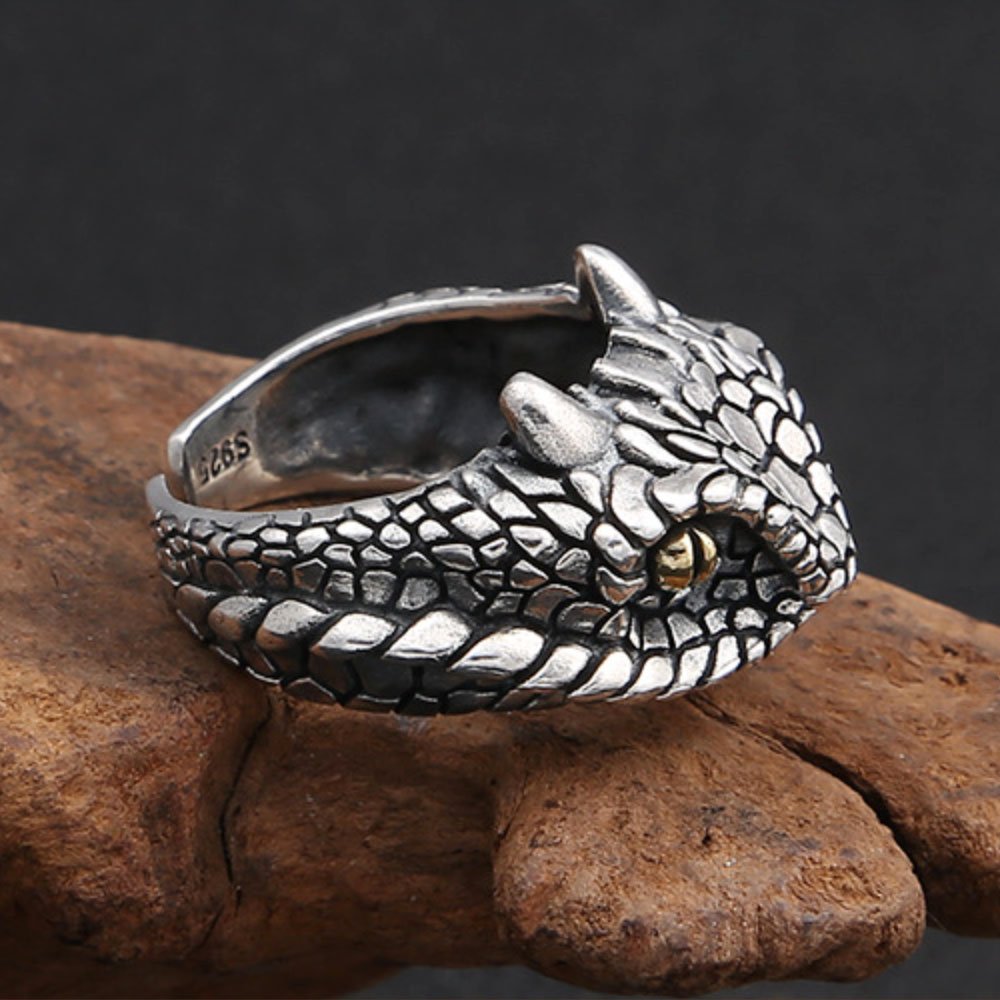 Men's Sterling Silver Cobra Wrap Ring