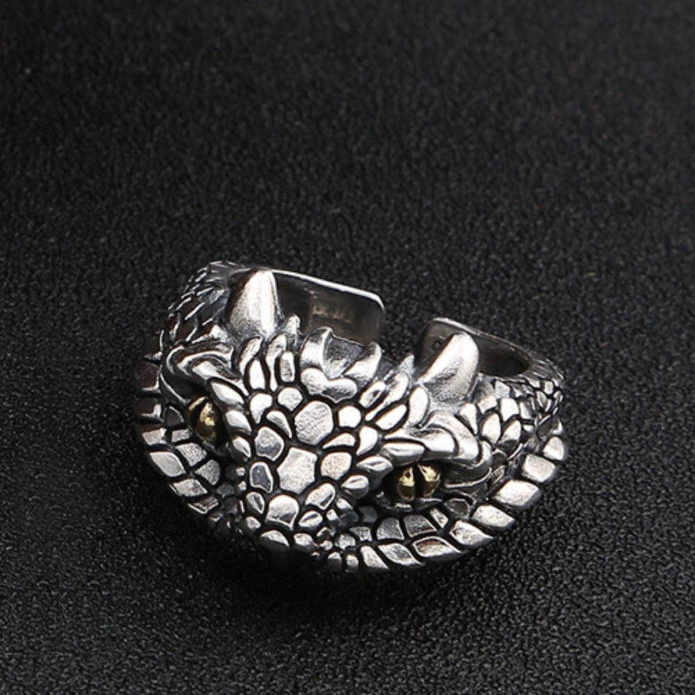 Men's Sterling Silver Cobra Wrap Ring