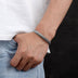 Men's Sterling Silver Crocodile Pattern Cuff Bracelet