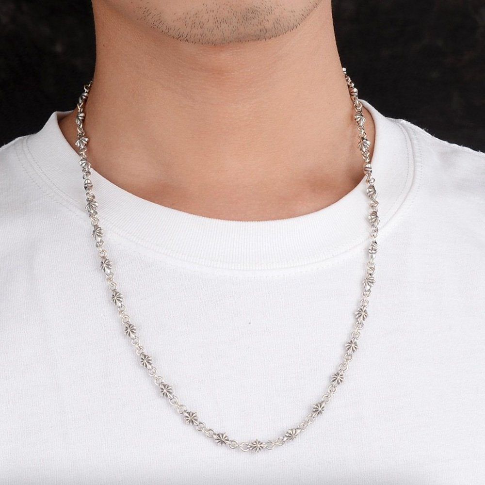 Men's Sterling Silver Cross Chain 20"-26"