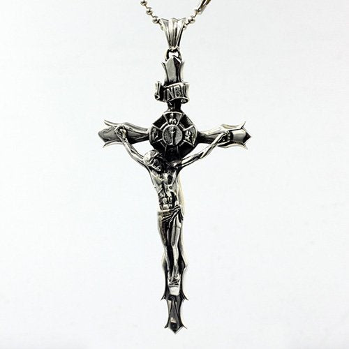 Men's Sterling Silver Crucifix Necklace