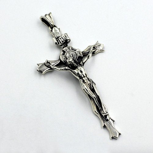 Men's Sterling Silver Crucifix Necklace