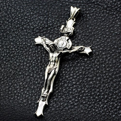 Men's Sterling Silver Crucifix Necklace