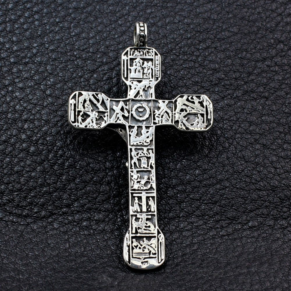 Men's Sterling Silver Crucifix Pendant Necklace