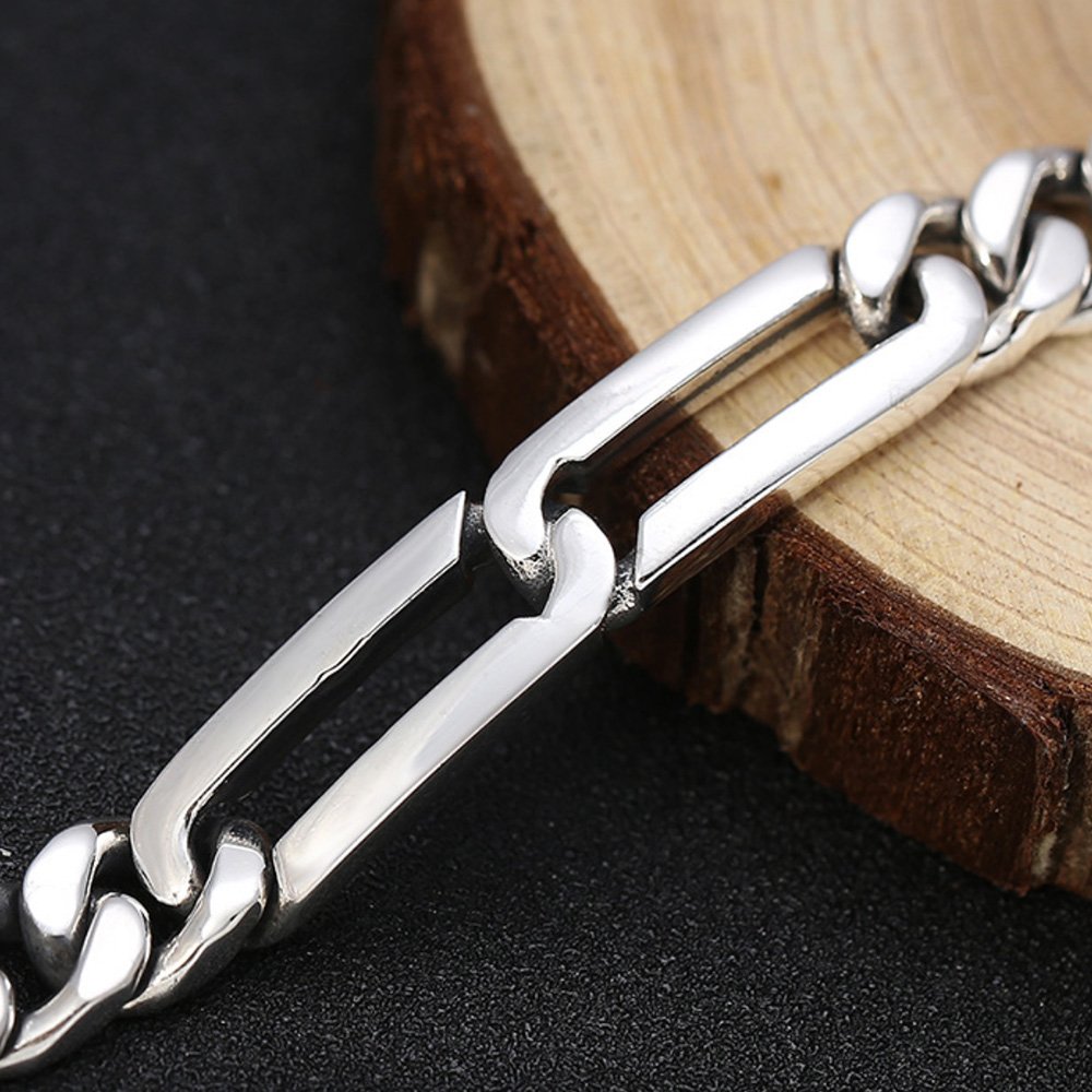 Men's Sterling Silver Cuban Chain Bracelet