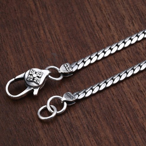 3mm Men's Sterling Silver Curb Chain 20”-28”