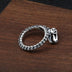 Men's Sterling Silver Dinosaur Skull Ring