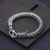 Men's Sterling Silver Dragon Chain Bracelet