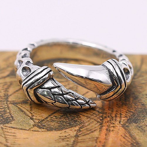 Men's Sterling Silver Eagle Claw Wrap Ring