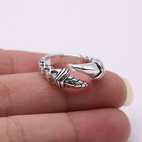 Men's Sterling Silver Eagle Claw Wrap Ring