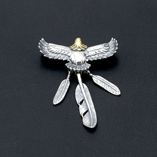 Men's Sterling Silver Eagle Feather Necklace