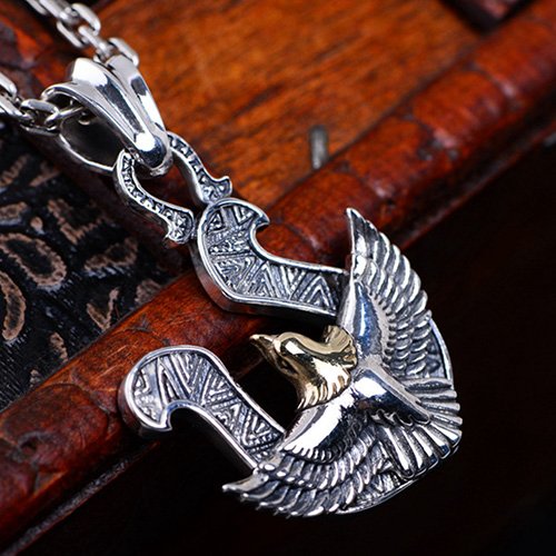 Men's Sterling Silver Eagle Pendant