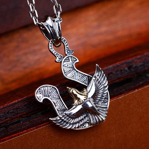 Men's Sterling Silver Eagle Pendant