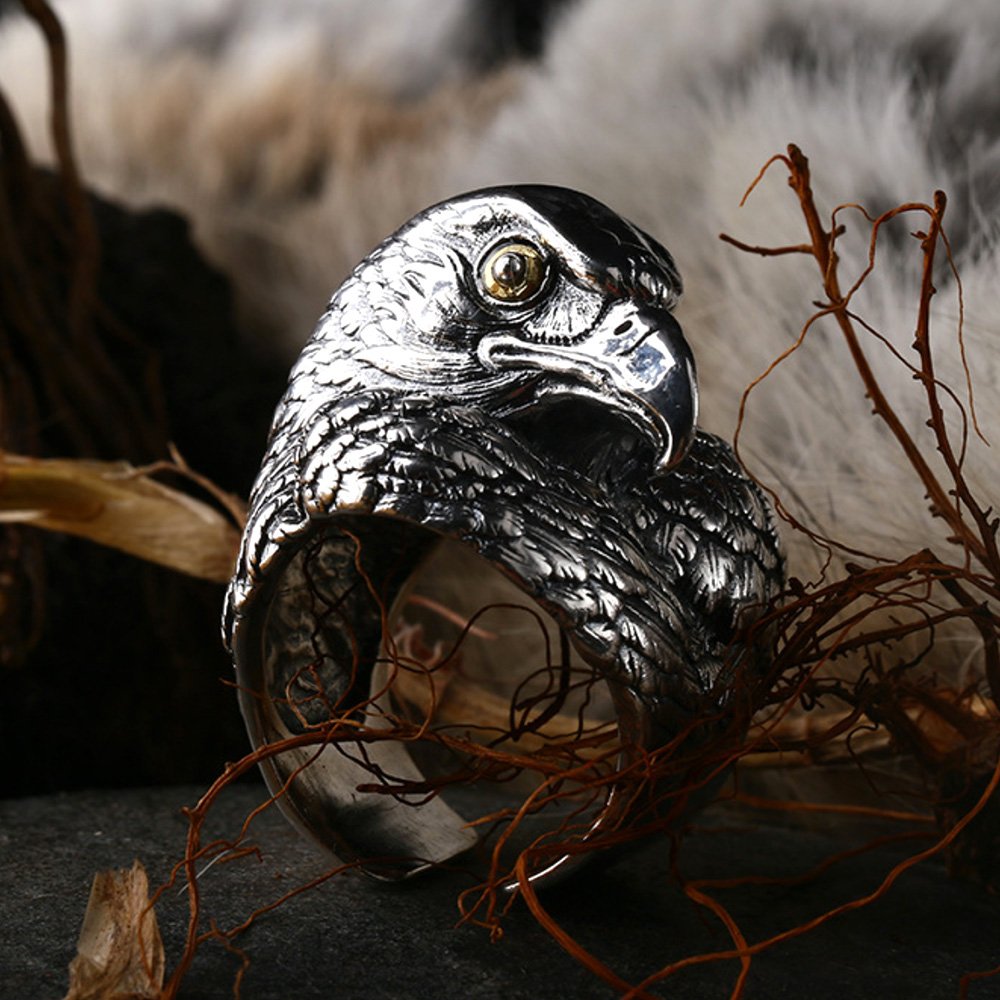 Men's Sterling Silver Eagle Ring